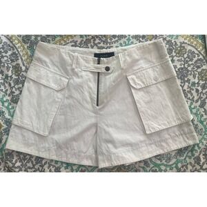 SUNO Sustainable Luxury Brand Women Shorts High-Rise Size 6 Organic Cargo Flat